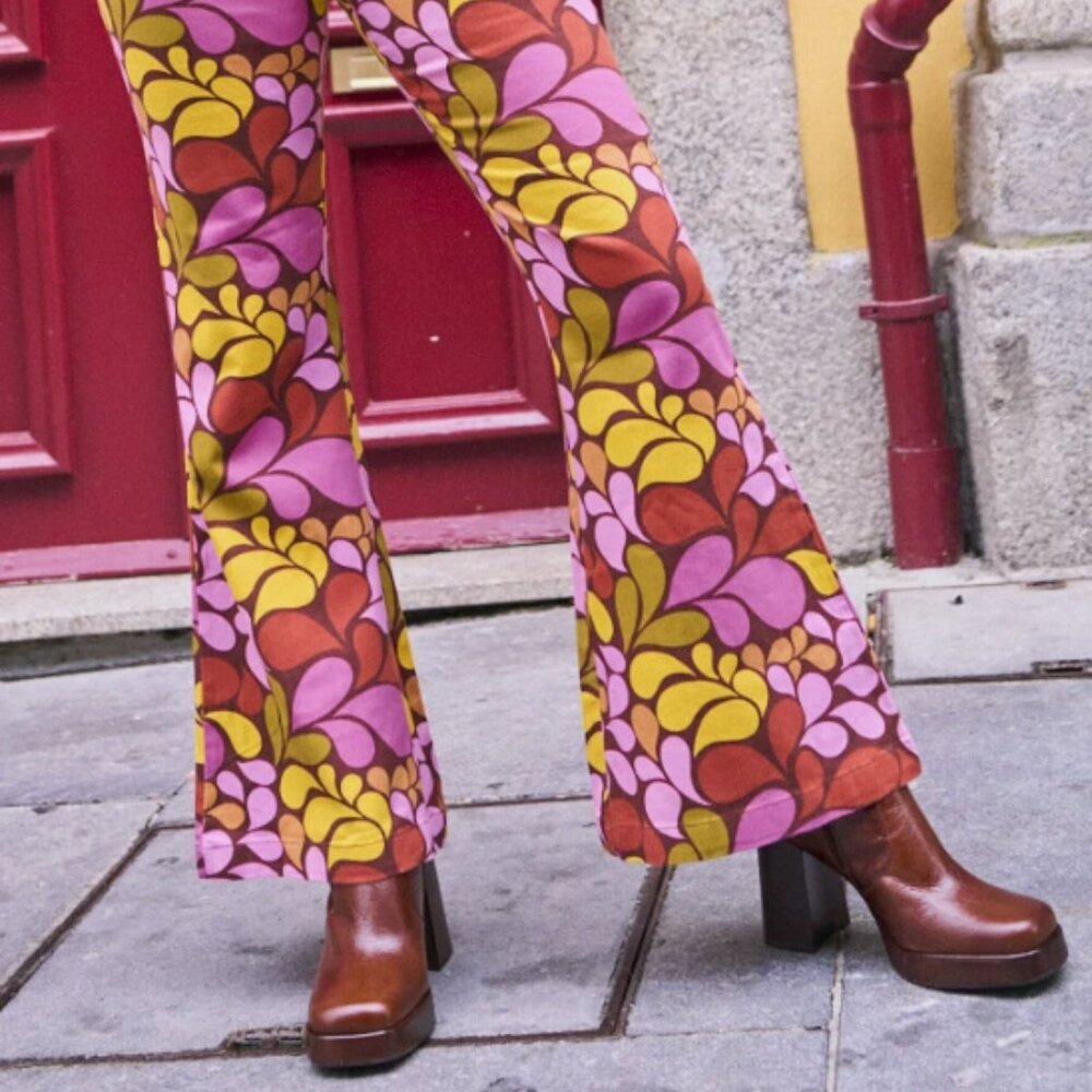 NWT Lucy & Yak Ziggy Flared Jeans W36/UK 18 Organic Twill Trousers - Picture 10 of 10